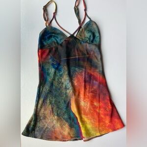 Urban Outfitters Pretty Please Tie Dye Cut Out Mini Dress